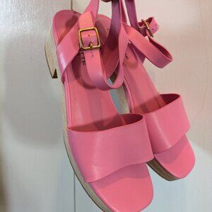 Charlotte Stone Allie clog sandal in Flamingo (pink) size 10